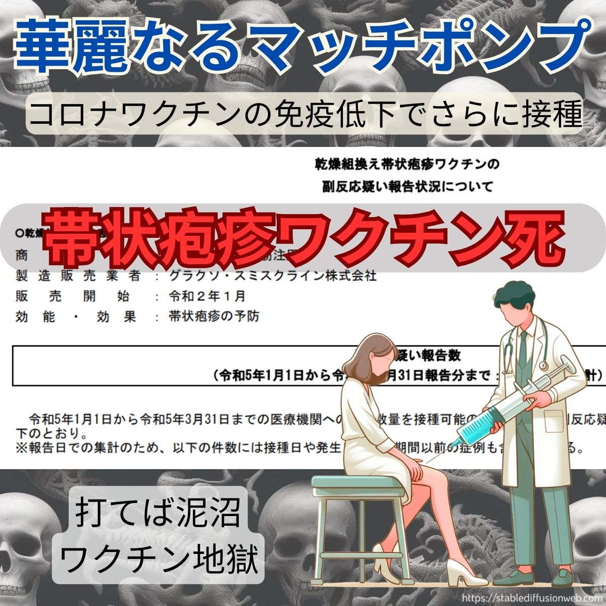 帯状疱疹ワクチン接種後に帯状疱疹だけじゃなく死亡も続々！