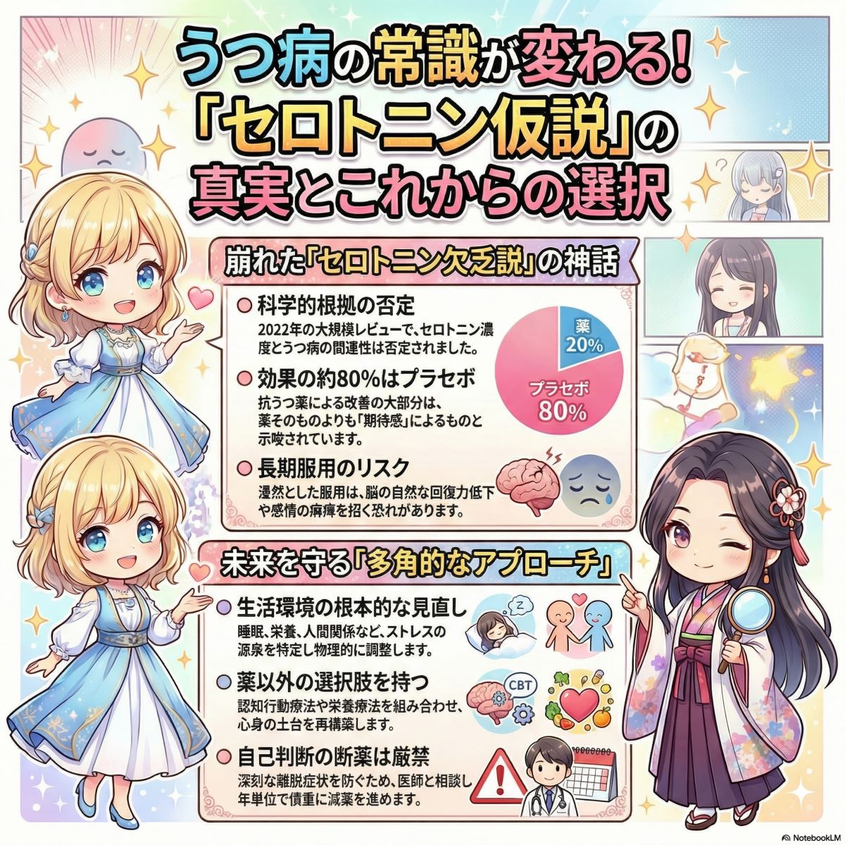 SSRIなど抗うつ剤の効果も限定的