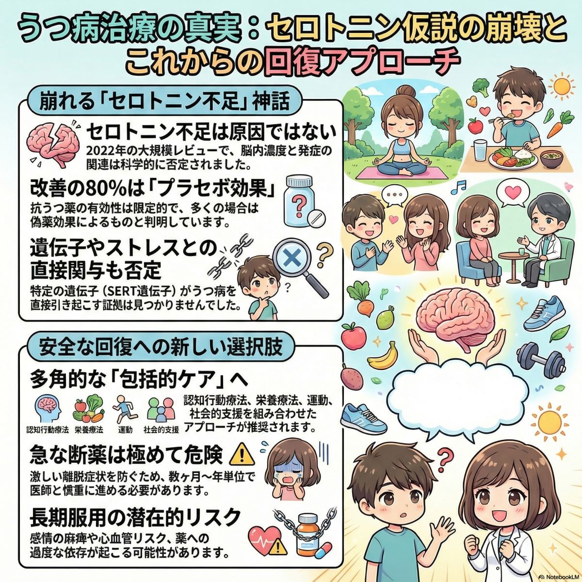 うつ病と抗うつ薬の驚愕の真実、将来の健康損失を防ぐ3つの防衛術