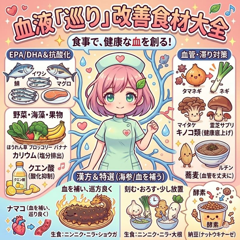 血液の状態を良くする食材