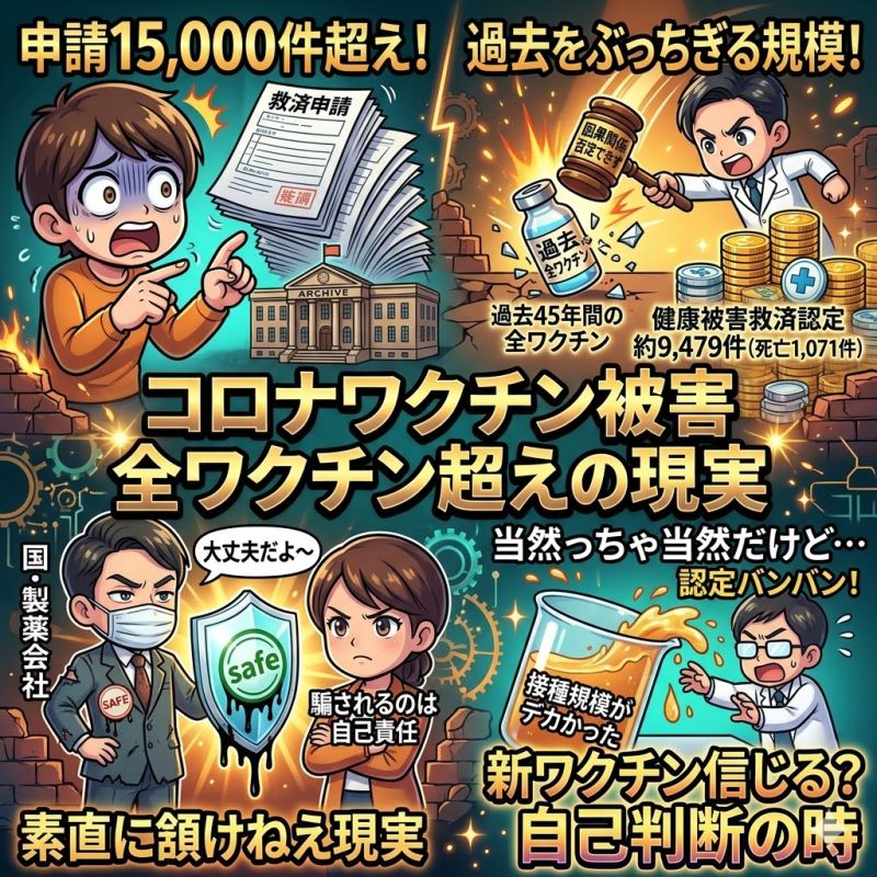 コロナワクチン被害、今もジワジワ増えてる現実