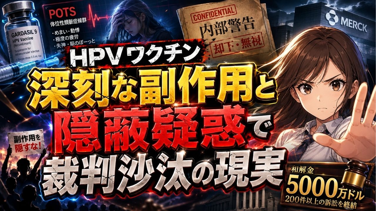 ガーダシルHPVワクチン、隠された副作用・隠蔽裁判のリアル