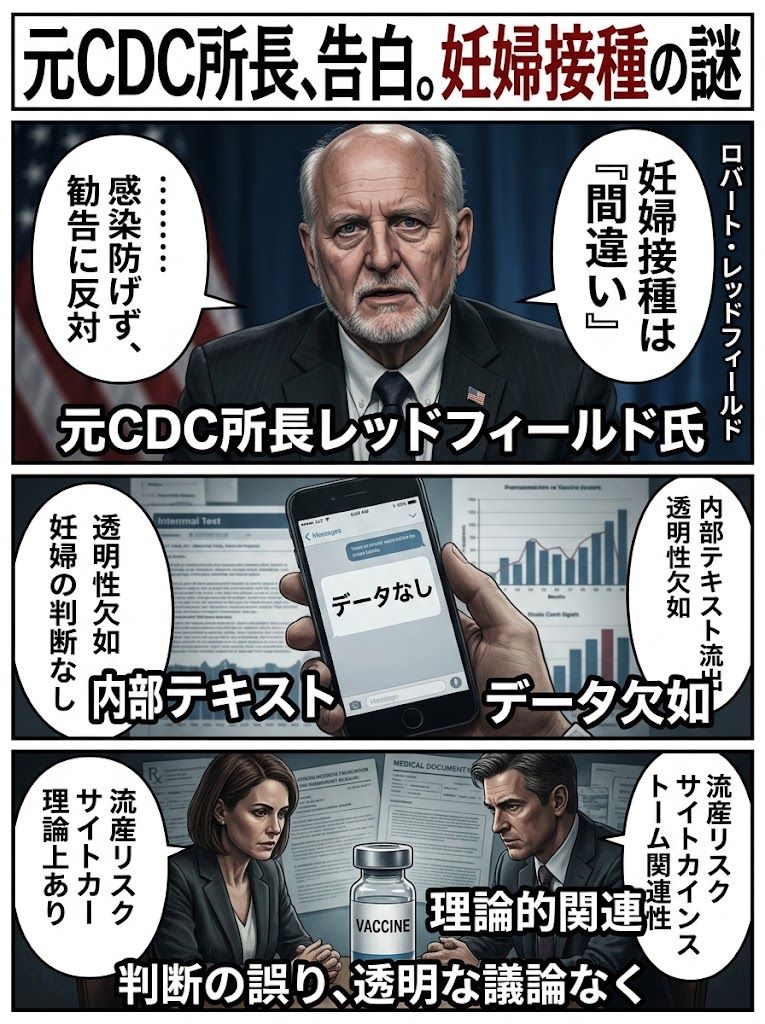 元CDC所長が「妊婦へのコロナワクチン接種は間違いだった」と認めた