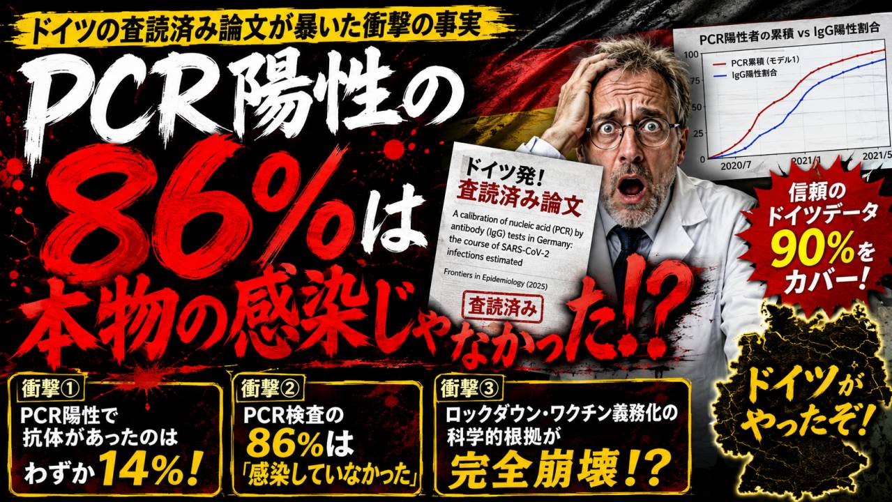 PCR検査で陽性の86%は感染してなかった