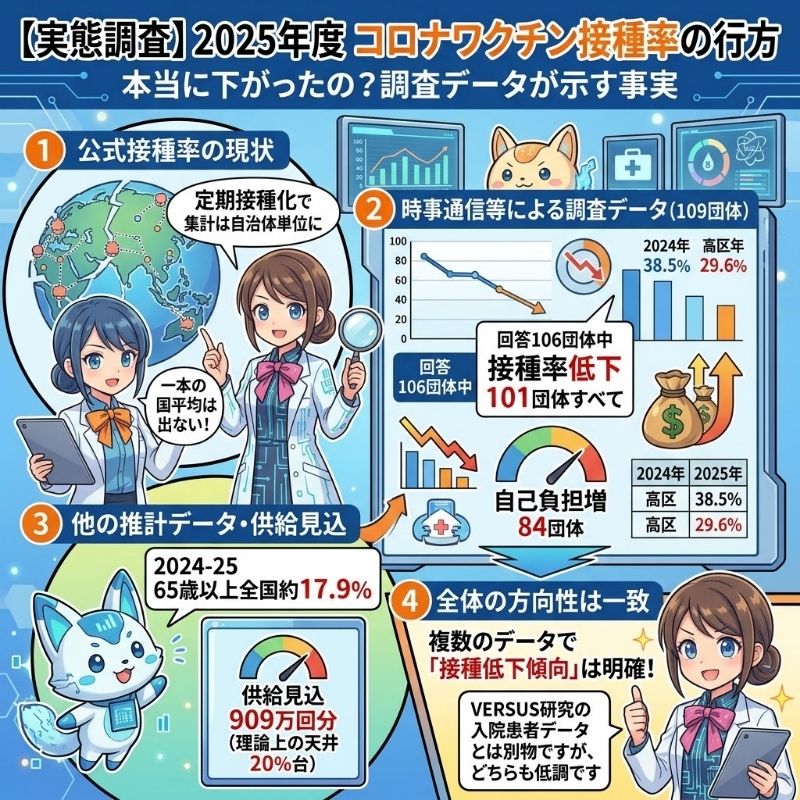 新型コロナワクチンの接種率は2025年度に下がったのか