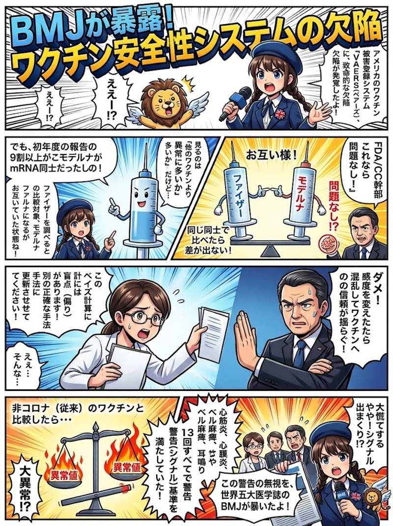 BMJが暴露!FDAとCDCは新型コロナワクチンの安全性システムの欠陥を無視!